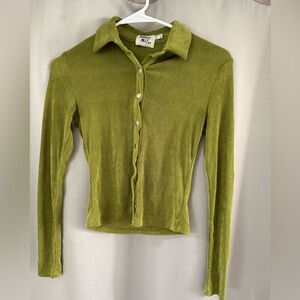 Princess Polly Elody Long Sleeve Top Green